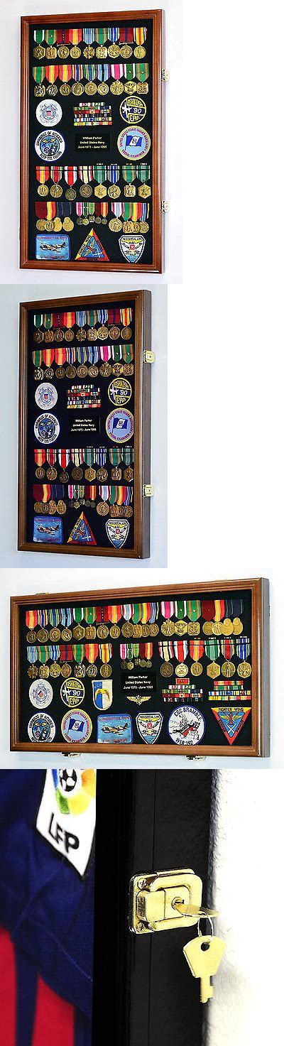 Shadow Boxes 41512 Large Military Medals Pins Patches Insignia