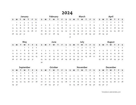 Free Printable 2024 Blank Calendar Templates All 12 Months Blank 2024