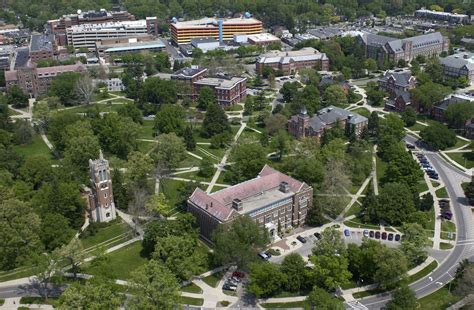 Aerial View Of Michigan State University In East Lansing Michigan With