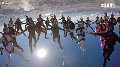 All Female Skydiving Group Plans To Break World Record Localish Youtube