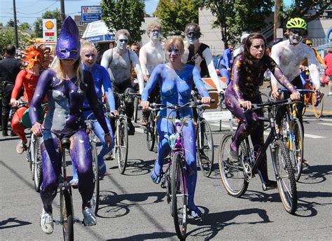 Seattle Fremont Solstice Parade Naked Cyclists A Photo On