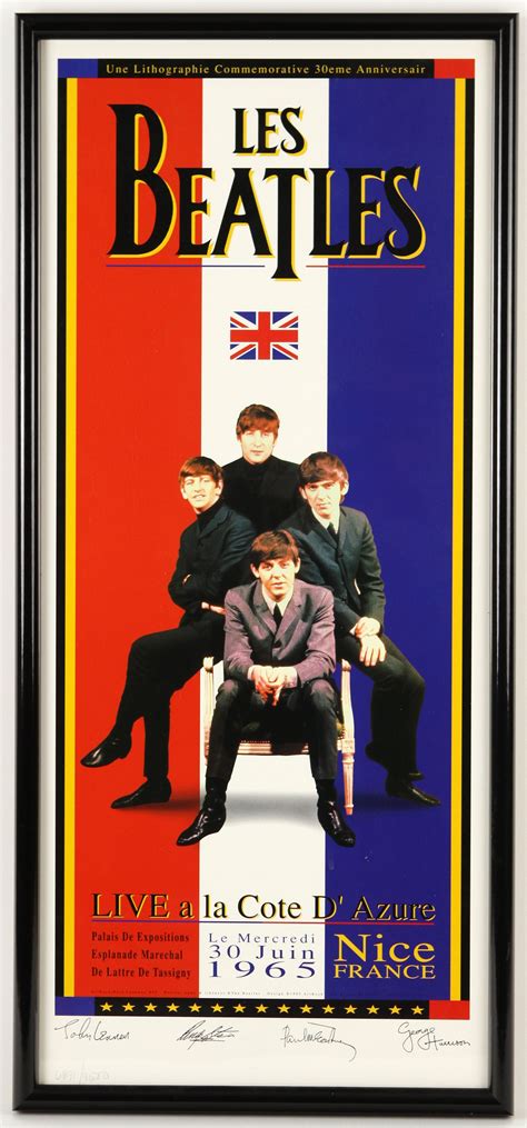 Lot Detail Les Beatles Commemorative Th Anniversary Limited Edition Framed Poster X