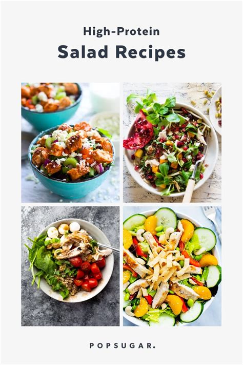 high protein salad recipes popsugar fitness