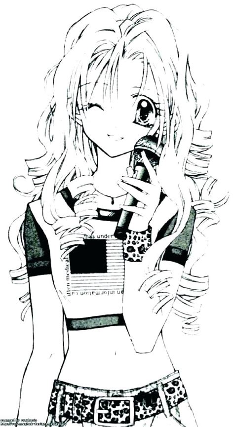 Cute Anime Emo Girl Coloring Pages Coloring Pages