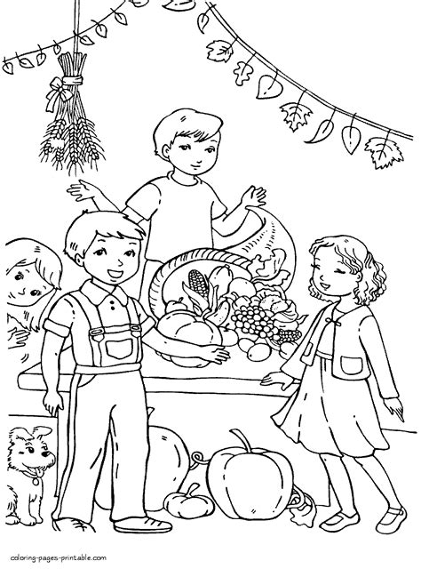 Download Harvest Festival coloring pages for kids || COLORING-PAGES ...