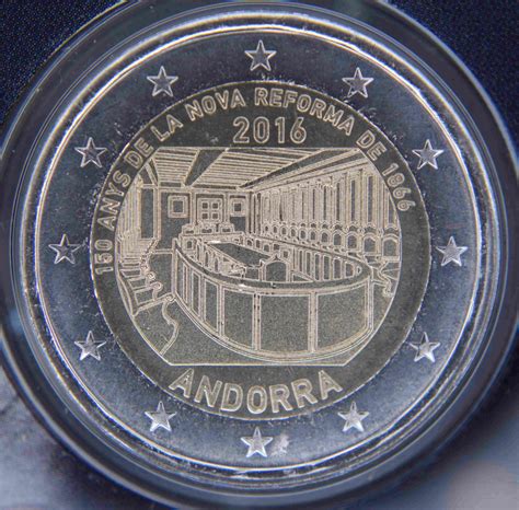 Andorra 2 Euro Coin 150 Years Of The New Reform 1866 2016 Euro
