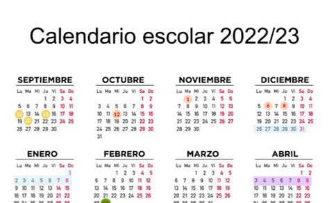 Calendario Escolar De Andalucía 2022 2023