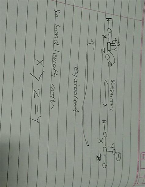 H 0 0 O The Relation Between X Y And Z In Bicarbonate Ion With Respect To Bond Length A X Y Z
