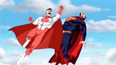 Omni Man Vs Superman Invincible Vs Superman Best Fight Youtube