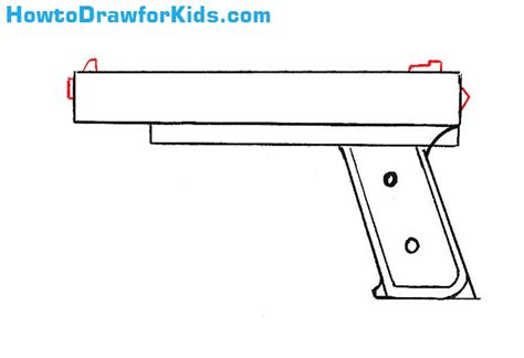 How To Draw A Gun For Kids Easy Drawing Tutorial
