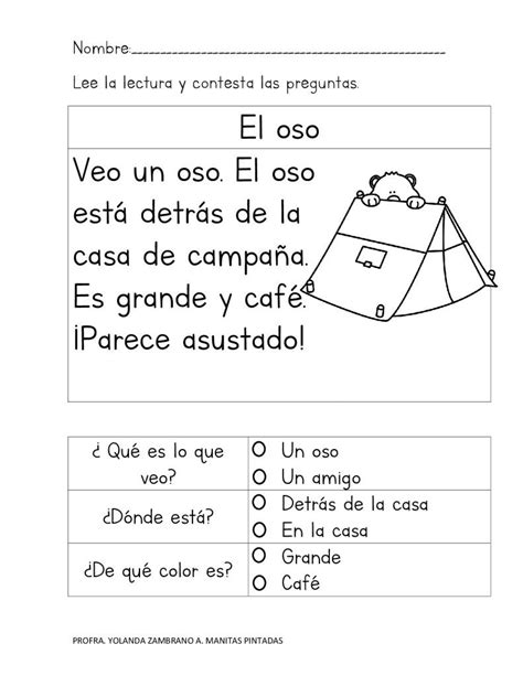 Língua Espanhola Atividade De Espanhol Interpretação De Texto Free