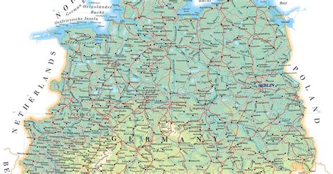 Njemačka Zemljopisna Karta Gorje Karta