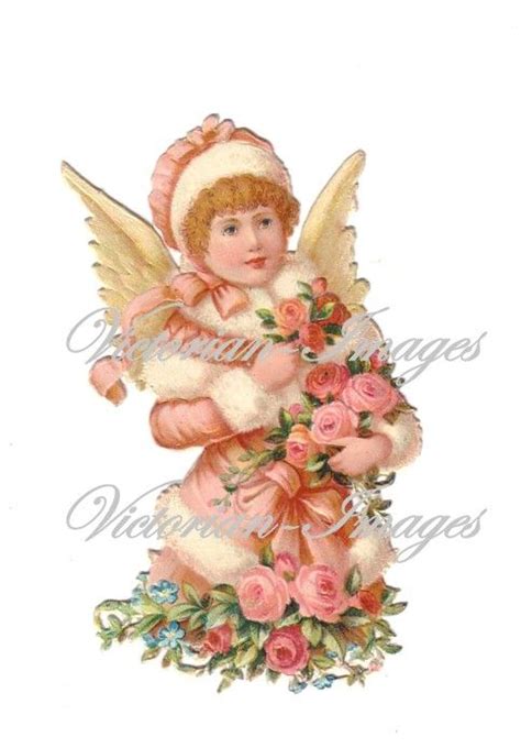 Beautiful Victorian Angels Snow Angel With Roses Beautiful Victorian