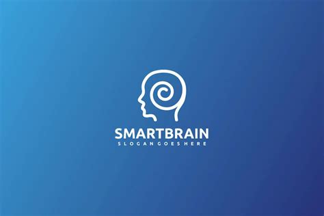 Human Brain Logo Design Template Place