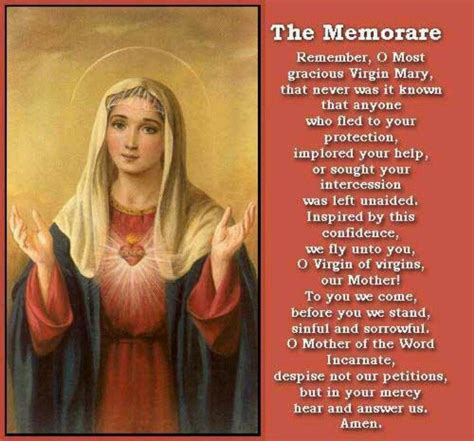 Memorare Blessed Mother Mary Memorare Prayer Blessed Mother