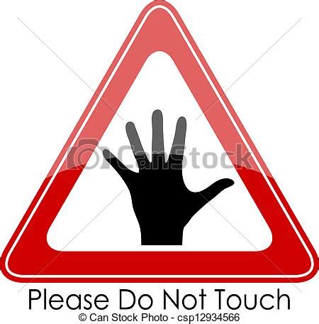Add image add an image. Clip Art Vector of Please do not touch, vector sign ...