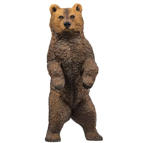 A Brown Bear Statue Standing On Its Hind Legs