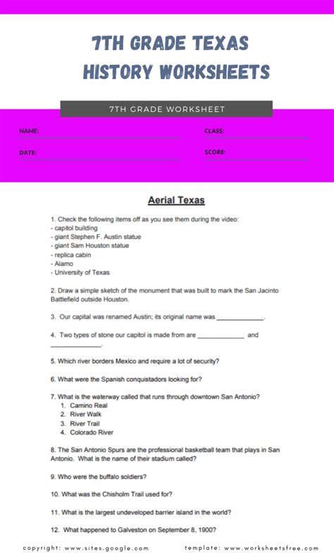 Regions Of Texas Quiz History Worksheets 4th Grade Social Studies 20