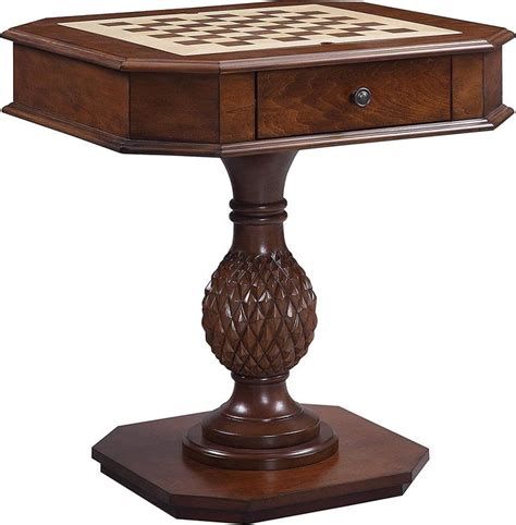 Acme Furniture Bishop Ii Game Table Cherry In 2022 Cherry Games