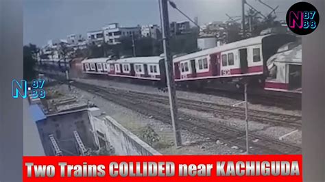 mmts accident two trains collided at hyderabad youtube
