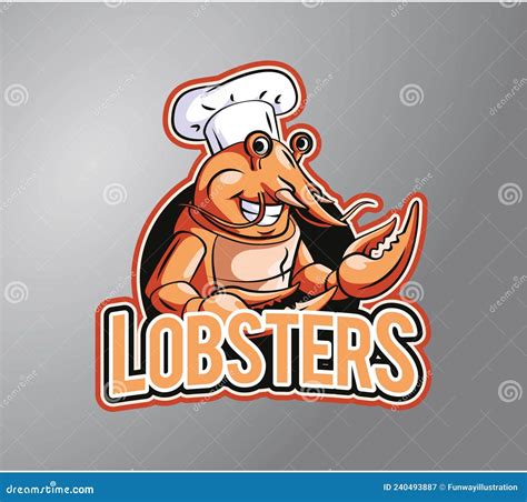 Lobster Logo Design Creative Art Stock Vector Illustration Of