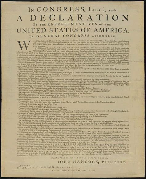 Three Primary Purposes Of The Declaration Of Independence Positively