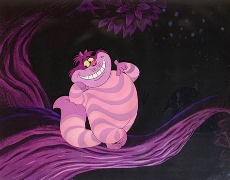 Original Production Animation Cel Of Cheshire Cat From