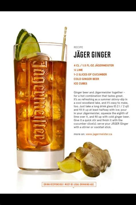 Jager Ginger Ginger Beer Food Recipes