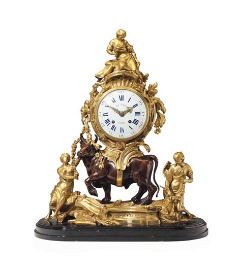 A French Ormolu And Patinated Bronze Mantel Clock 19th Century Mantel