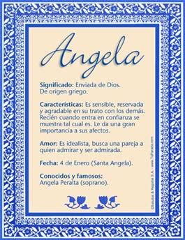 Nombre Angela Significados de los nombres Imágenes de nombres Frases bonitas de jesus