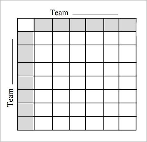 100 Square Football Pool Template Business