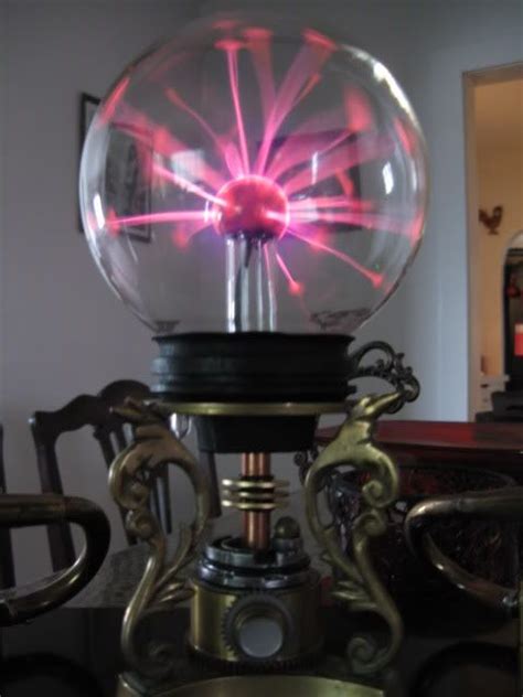 It shares a place with the van de graaf generator, with the convenient addition of. Looking to mod a plasma ball? | Steampunk lighting, Steampunk furniture, Steampunk lamp