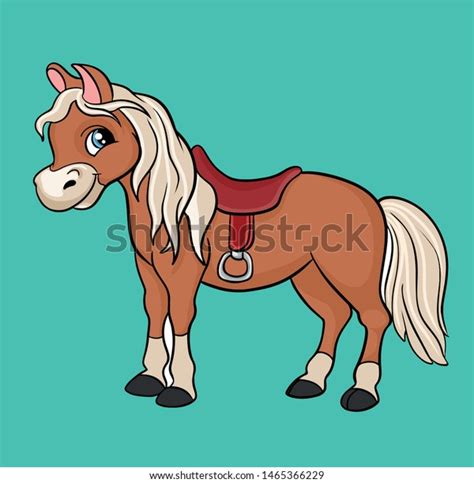 Cute Cartoon Horse Farm Animal Vector Stock Vector Royalty Free