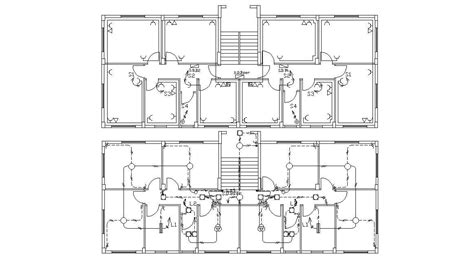 Electrical Layout Plan Of Office Building Autocad File Cadbull