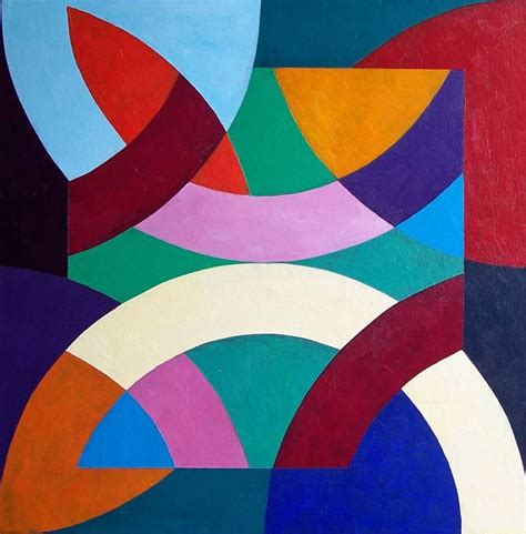 Abstract Of Geometric Shapes Painting Abstract Geometric Painting
