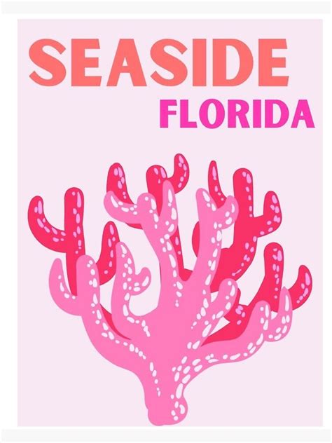 Seaside Florida Preppy Print Poster For Sale By Jaecastellano Redbubble