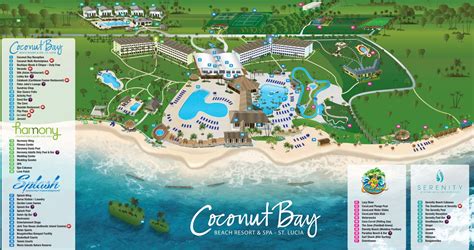 Resort Map Coconut Bay Resort And Spa Saint Lucia