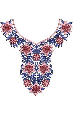 Simple Neck Yoke Gala Embroidery Neck Designs Hand Embroidery