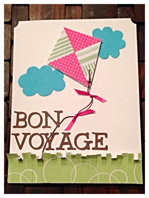 Bon Voyage Kite Going Away Card Greeting Cards Handmade Cards