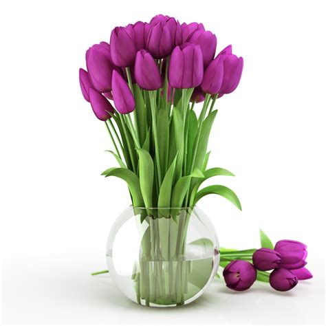 Tulip In Vase Violet Budget Florist Toko Bunga Toko Bunga Jakarta Bunga Abodemen Toko