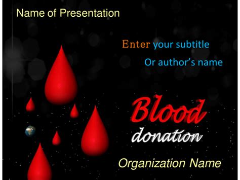 Blood Donation Powerpoint Template Teaching Resources