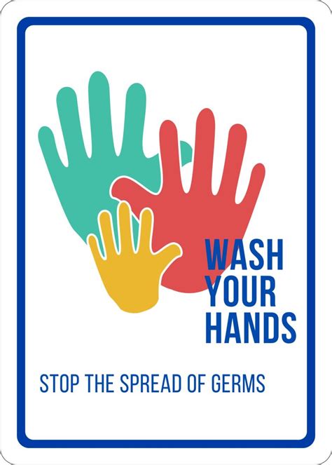 Wash Your Hands Germ And Virus Prevention Sign Safehouse Signs