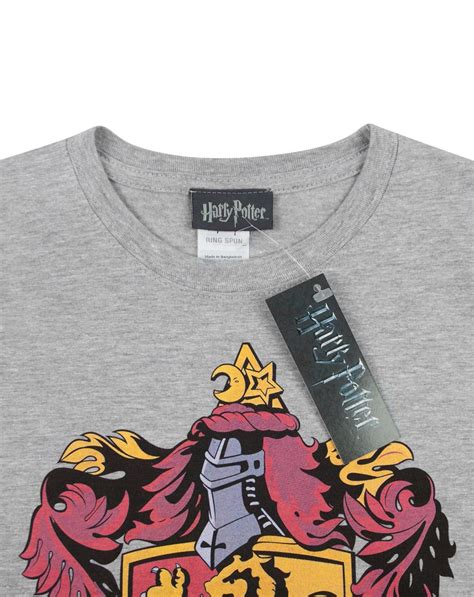 Harry Potter Gryffindor Crest Short Sleeve Grey Boys T Shirt Ebay