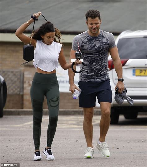 michelle keegan sizzles as she joins husband mark wright at the gym
