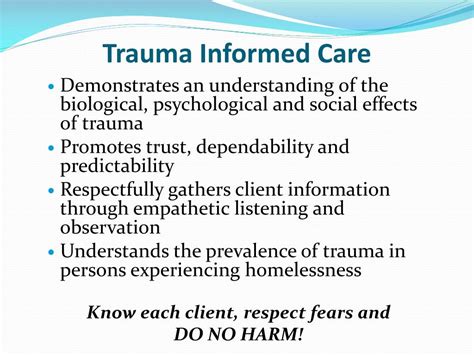 Trauma Informed Care Diagram
