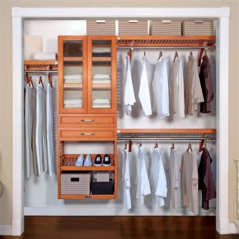 Ready to assemble modular storage systems come in a variety of mix and match options with cubbies, drawers and shelves. 16in. Deep Woodcrest Deluxe Closet Organizer with 2 ...