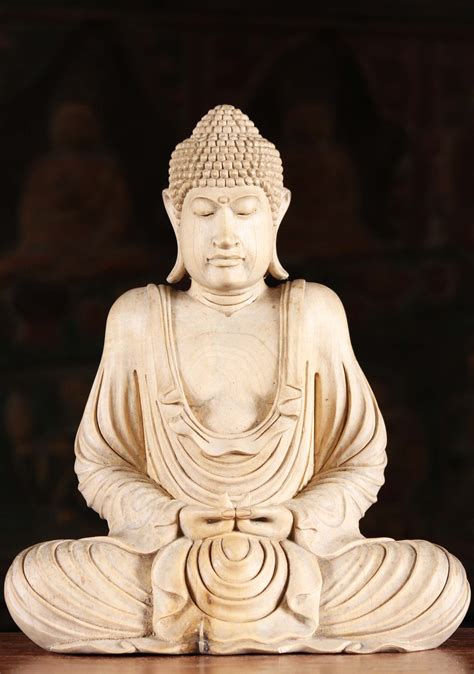 Sold Wooden Meditating Buddha Statue 12 105bw3a Hindu Gods