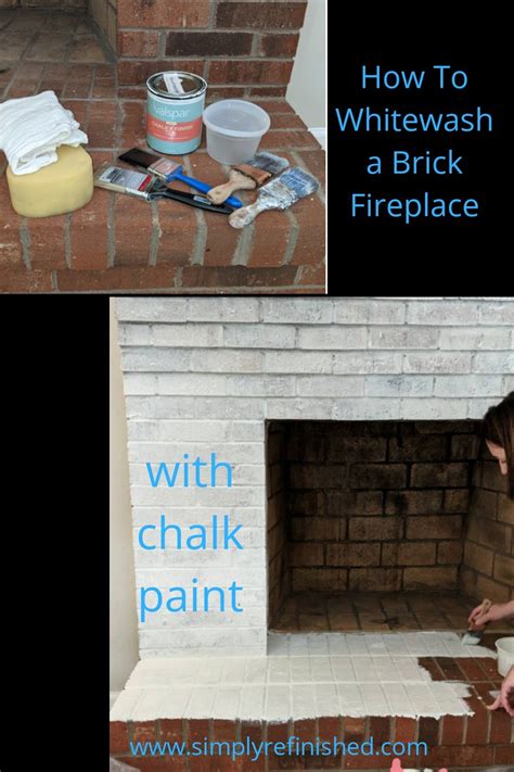 How To Whitewash A Brick Fireplace With Chalk Paint Fireplace Guide By Linda