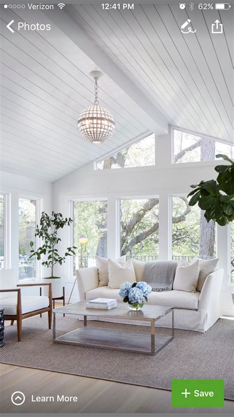 There are two floors in the traditional trə'dɪʃnəl english house; Sunroom ceiling | Farm house living room, Sunroom designs ...
