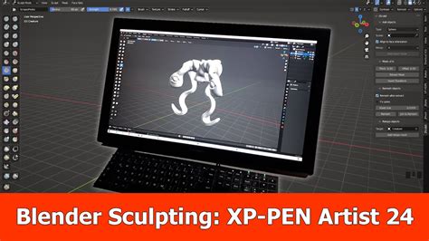 Blender 3 Sculpting With Display Tablet Xp Pen Artist 24 Youtube